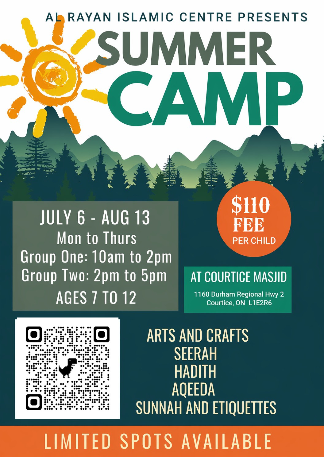 Summer Camp Boys and girls age 10- 13