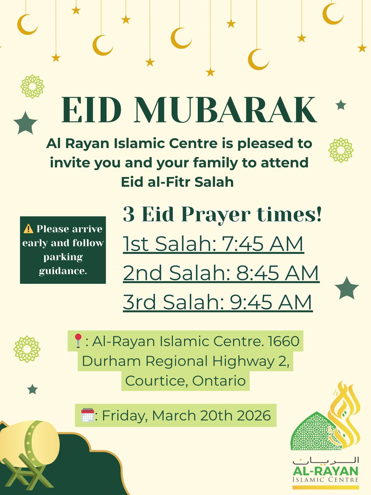 Eid Al Fitr March 20, 2026