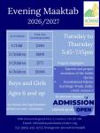 Evening Maktab  program 2026/2027