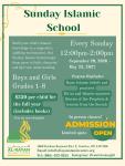 Sunday Islamic School 2026–2027
